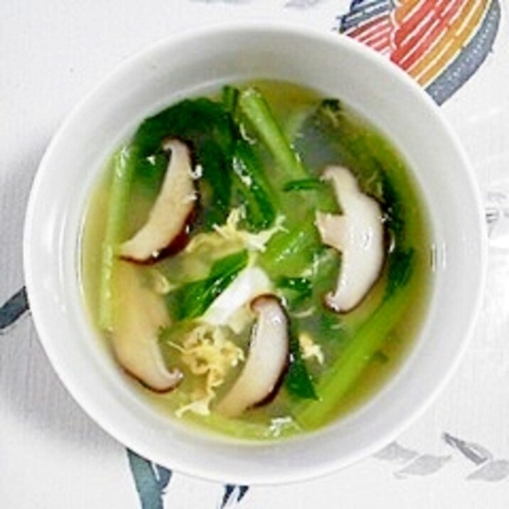 チンゲン菜と椎茸のスープ